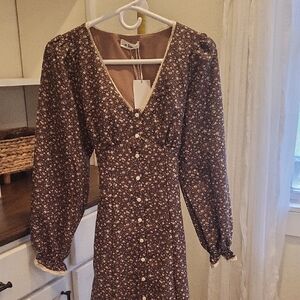 Worth Collective Floral Long Sleeve Dress